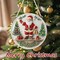 Hanging Diamond Art Ornament Kit Welcome Sign, Special Crystal Double Sided Diamonds Painting Pendant Kit for Adults Santa Claus, DIY Acrylic Gem Painting Board Kit